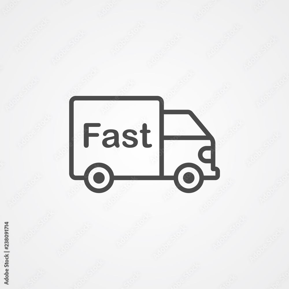 Fast shipping vector icon sign symbol