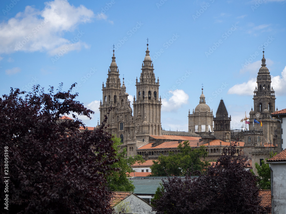 Catedral de Santiago de Compostela en Galicia, España, vacaciones de 2018

