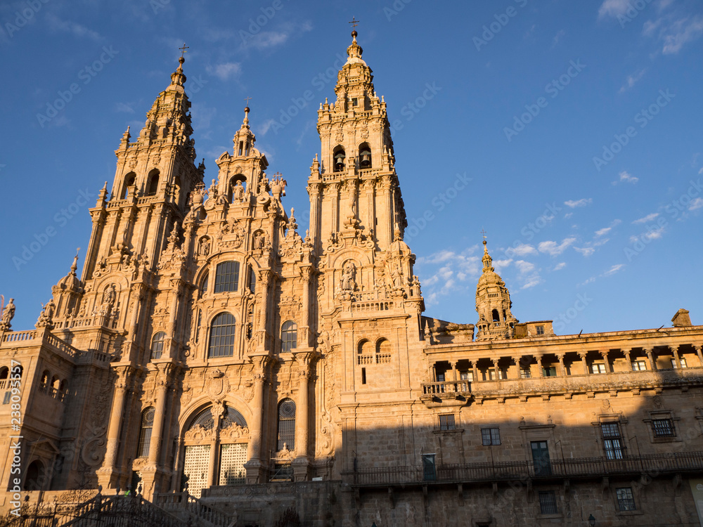 Catedral de Santiago de Compostela en Galicia, España, vacaciones de 2018
