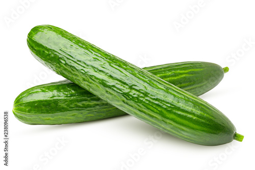 cucumber isolated on white background, clipping path, full depth of field photo