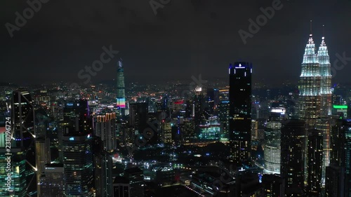 Wallpaper Mural night illumination kuala lumpur cityscape downtown aerial panorama 4k malaysia
 Torontodigital.ca