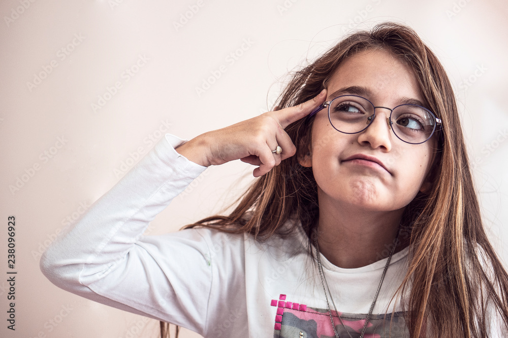 Portrait of a inventor little girl Portrait of a inventor little girl