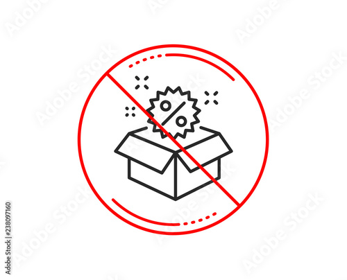 Wallpaper Mural No or stop sign. Sale line icon. Shopping discount sign. Clearance symbol. Caution prohibited ban stop symbol. No  icon design.  Vector Torontodigital.ca