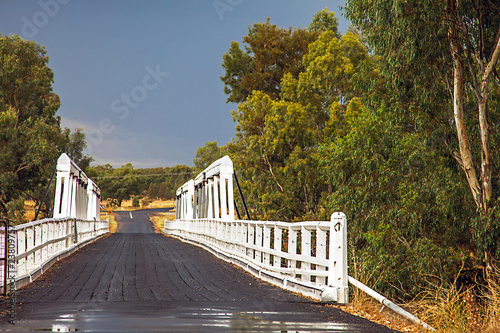 Rawsonville Bridge over the Macquarie River near Dubbo Australia photo