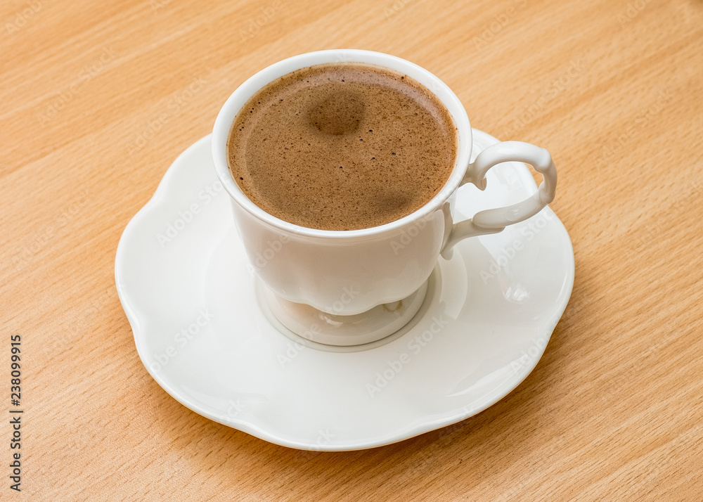 Turkish coffe in large cup Turkish coffe in large cup