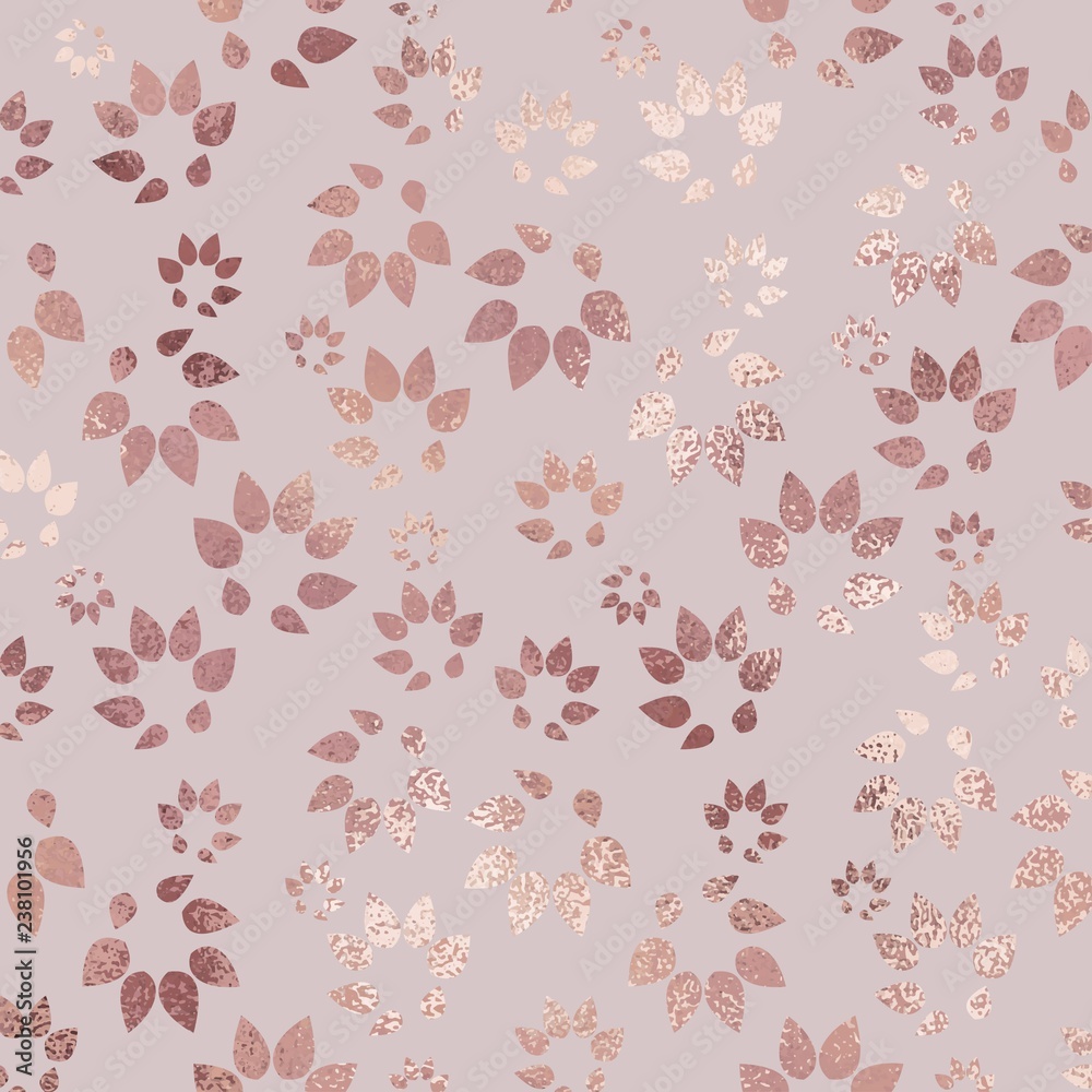 Rose gold. Luxury vector texture with floral silhouettes for design Rose gold. Luxury vector texture with floral silhouettes for design
