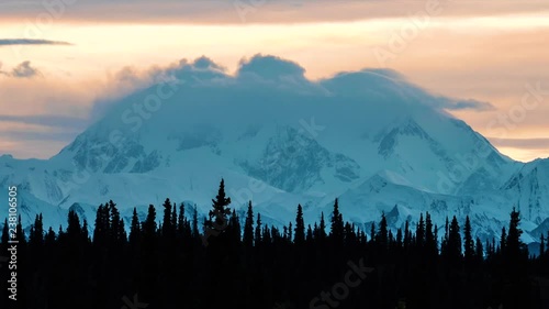Denali Timelapse Mt. McKinley Sunset Alaska North America