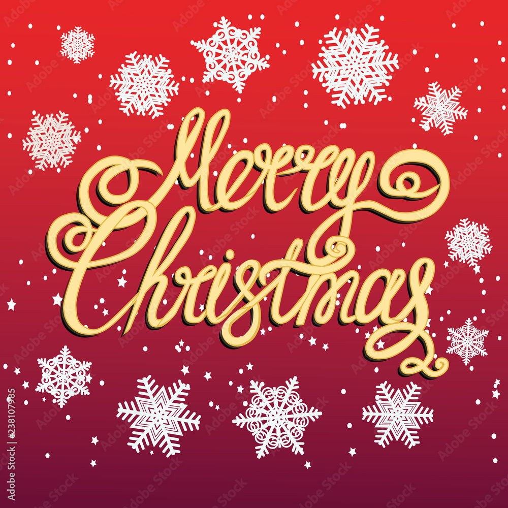 Holiday Merry Christmas background. Brightly Christmas Background. Illustration with lettering design. Holiday Merry Christmas background. Brightly Christmas Background. Illustration with lettering design.