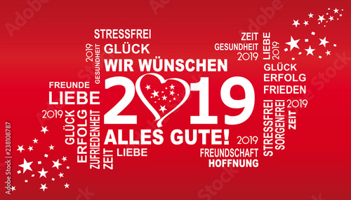 2019 - wir wünschen alles gute mit herz