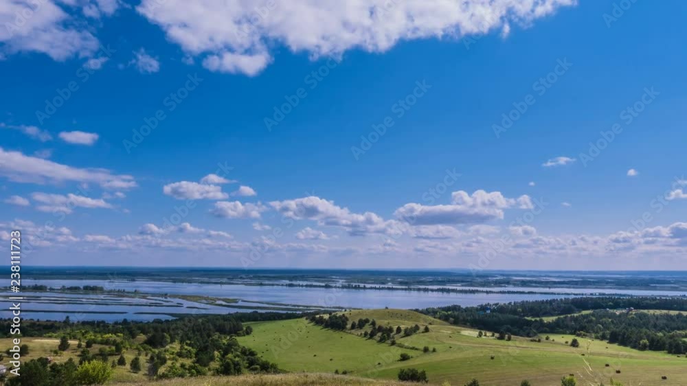 Timelapse of cloud movement with a beautiful view of the river spills. 4K Timelapse of cloud movement with a beautiful view of the river spills. 4K