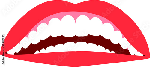 Beautiful Realistic lady's mouth