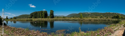 Lake of Vriton at Agras just outside Edessa city in Macedonia, Greece