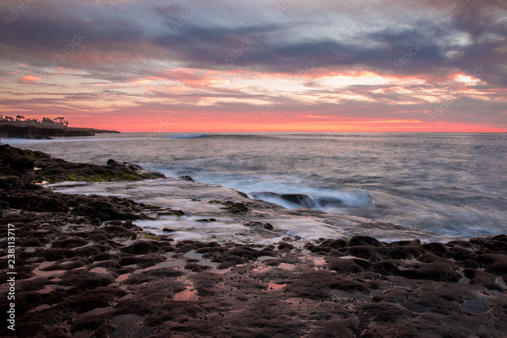 Sunset over sea