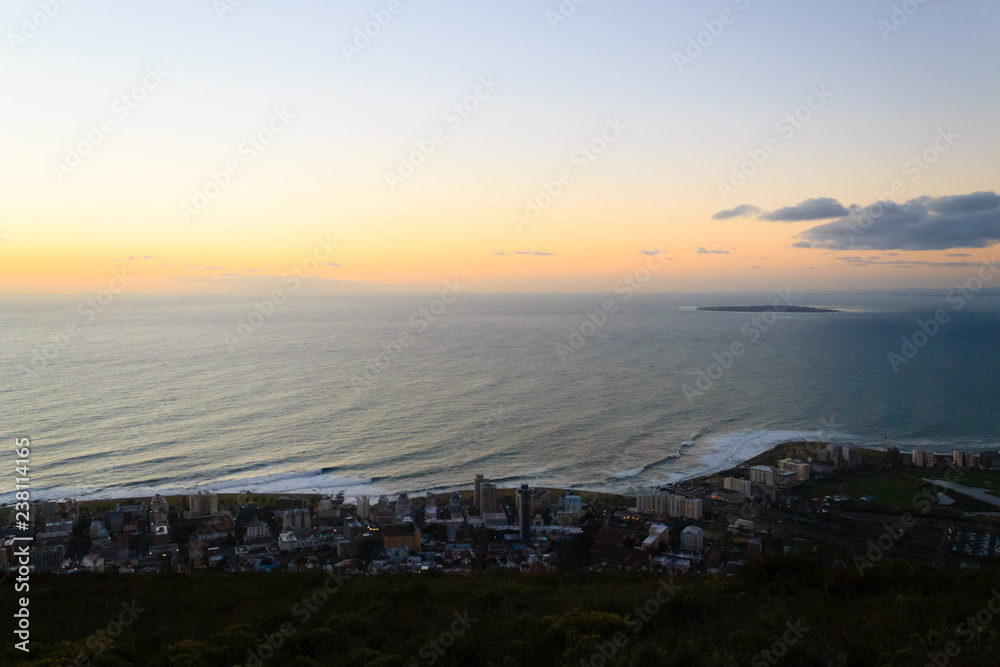 Aerial view of Cape Town from Signal Hill, South Africa