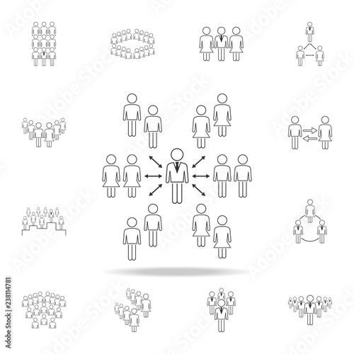 business relationship with customers icon. Detailed set of people in work icons. Premium graphic design. One of the collection icons for websites  web design  mobile app