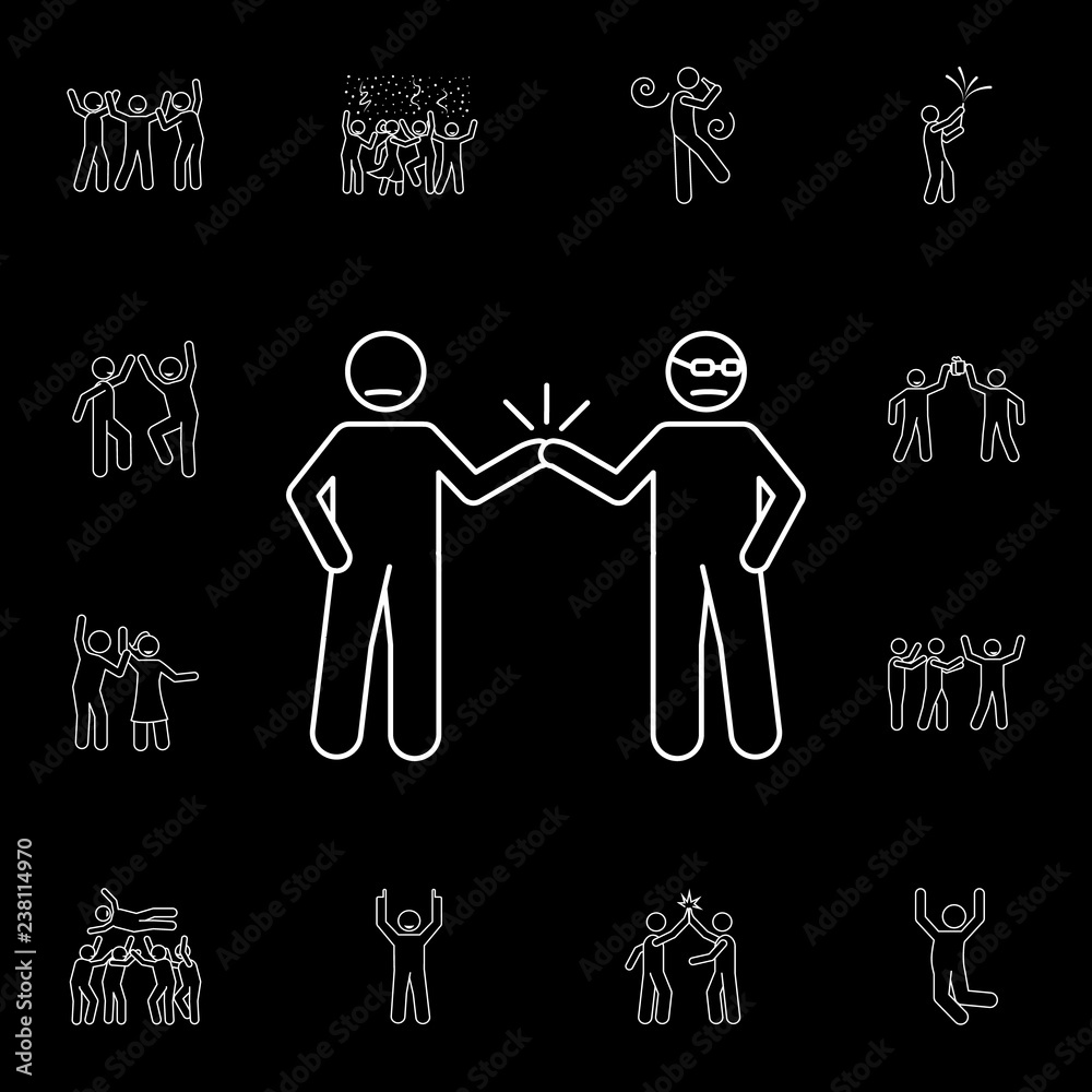 five fists icon. Detailed set of people celebration icons. Premium graphic design. One of the collection icons for websites, web design, mobile app five fists icon. Detailed set of people celebration icons. Premium graphic design. One of the collection icons for websites, web design, mobile app