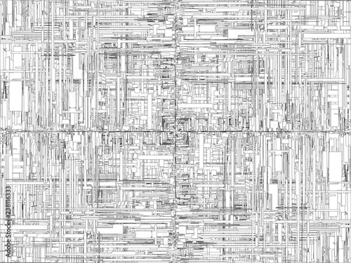 Abstract Construction Structure Isolated Illustration On White Background Vector 