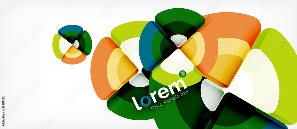 Circles and triangles geometric abstract background. Trendy abstract layout template for business or technology presentation or web brochure cover, wallpaper