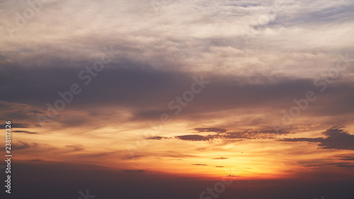 wonderful sunset skyline and cloud