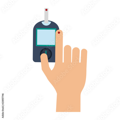 Glucometer hand test