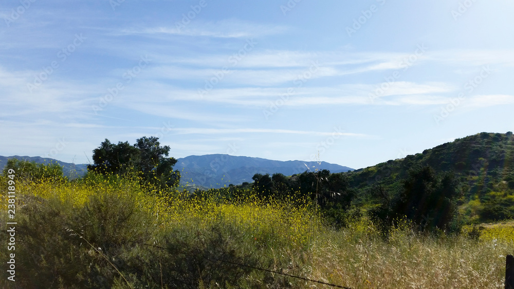 Hiking through the hills of Irvine Open Space Park in Orange County California
