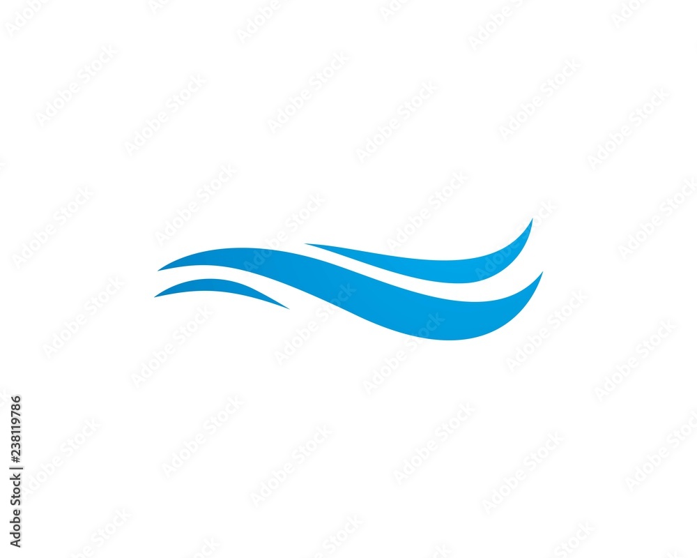 Water Wave symbol and icon Logo Template