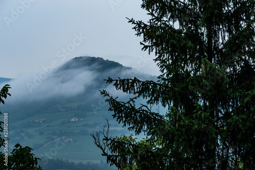 Morning mist on countryside