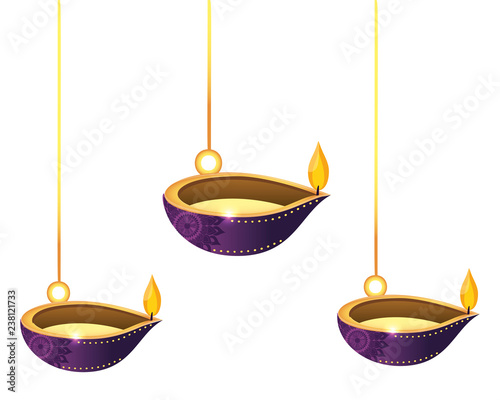 Lanterns oil candles hanging