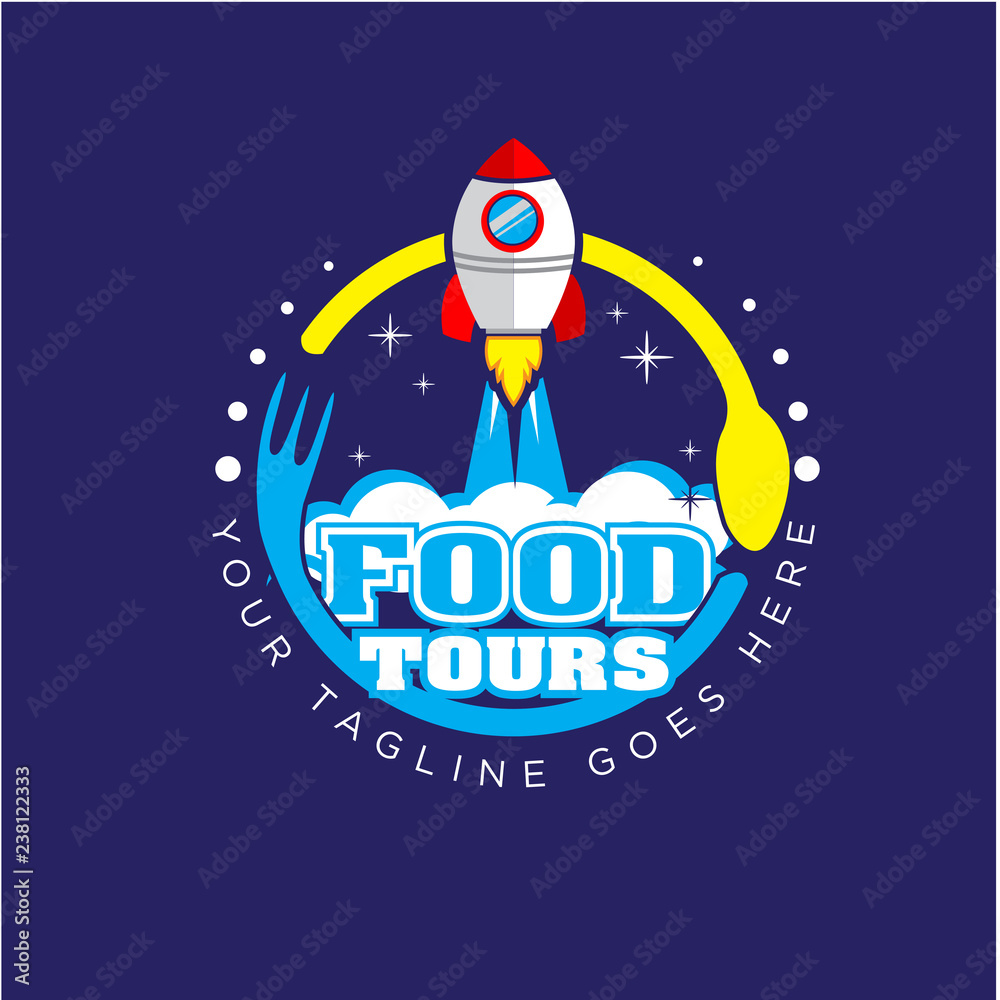 Naklejka premium food circle logo designs