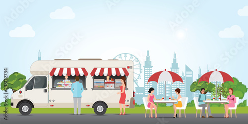 Fast food street truck concept .