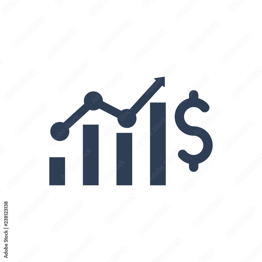 Simple Illustration of Business Statistics Icon Simple Illustration of Business Statistics Icon
