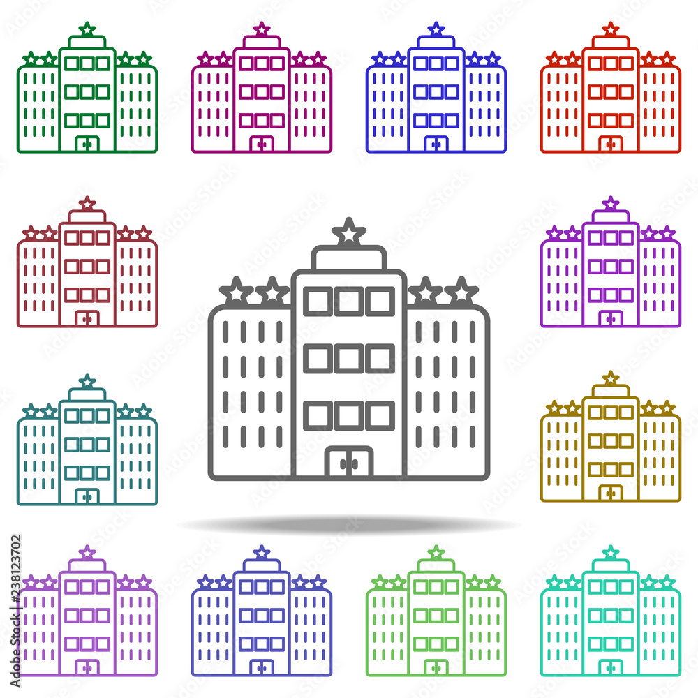 5 star hotel icon. Elements of Hotel in multi color style icons. Simple icon for websites, web design, mobile app, info graphics