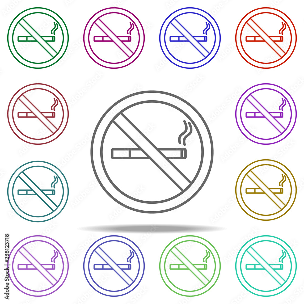 no smoking sign icon. Elements of Hotel in multi color style icons. Simple icon for websites, web design, mobile app, info graphics no smoking sign icon. Elements of Hotel in multi color style icons. Simple icon for websites, web design, mobile app, info graphics