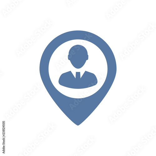 Free Download Businessman Location Icon - GFXLoad