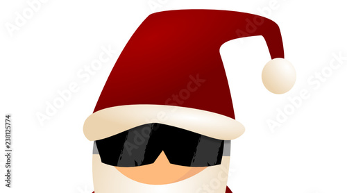 Weihnachtsmann mit Sonnenbrille