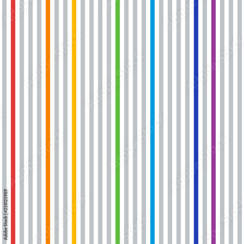 vertical rectangular gray and rainbow lines, seamless pattern