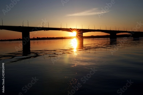 sunset at the river