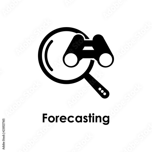 magnifier, binoculars, forecasting icon. One of business icons for websites, web design, mobile app