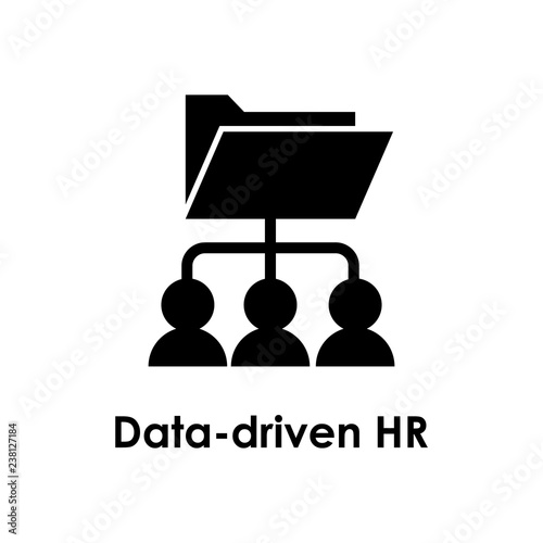 folder, connection, worker, data-driven HR icon. One of business icons for websites, web design, mobile app