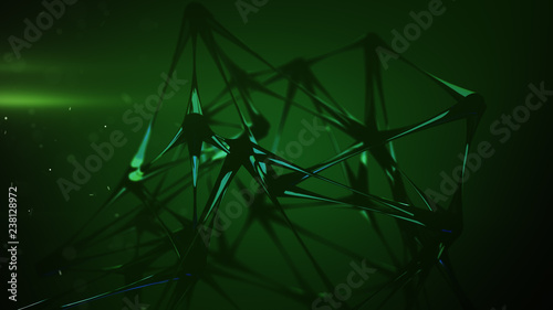 Futuristic plexus shape 3D ...