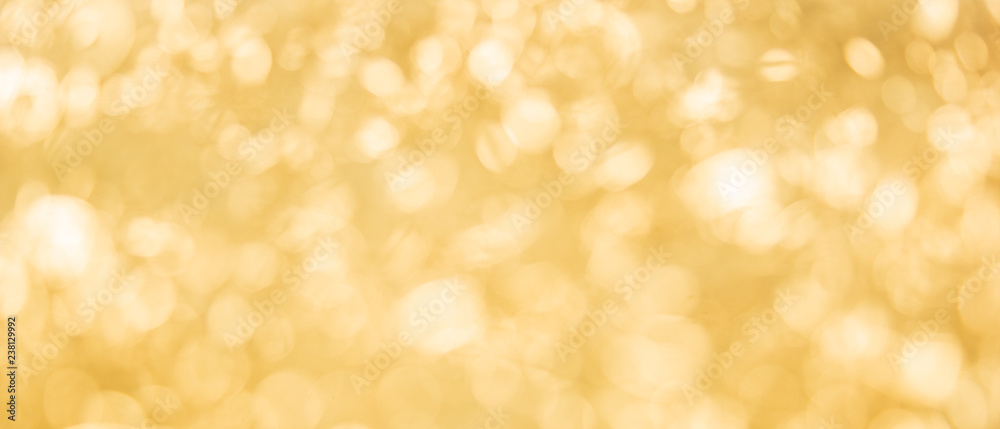 Banner of yellow bokeh abstract texture background - obrazy, fototapety, plakaty 