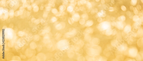 Banner of yellow bokeh abstract texture background