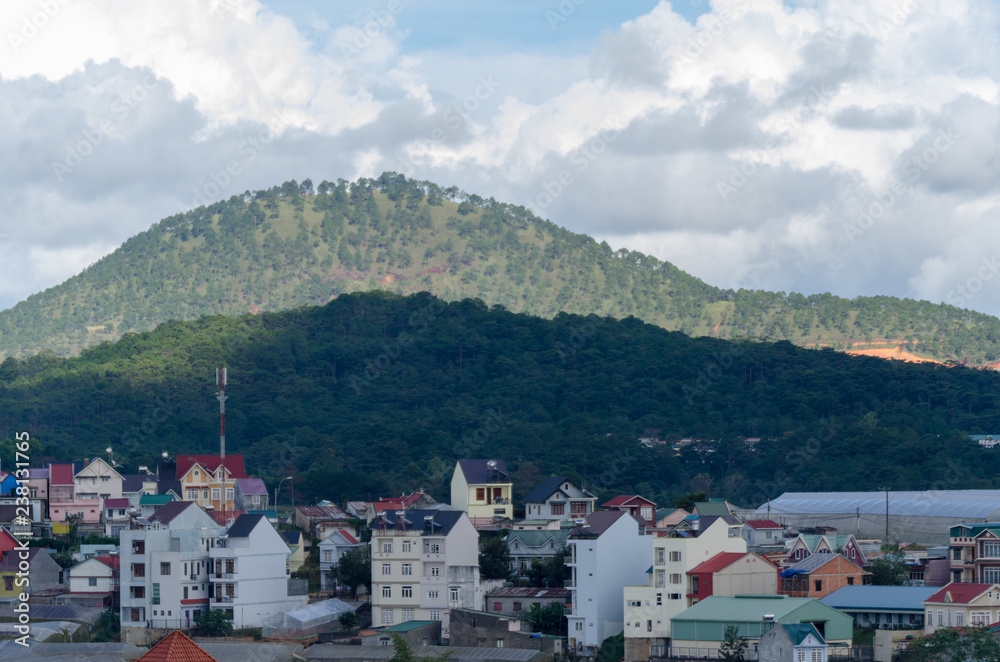Fototapeta premium The beautiful city on the mountain in Dalat, Vietnam