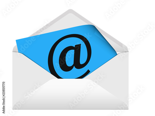 E-Mail symbolisch im Briefumschlag