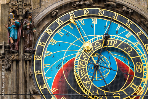 detail of astronomical clock of prague