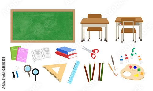 学校　教室　アイテム　アイコン