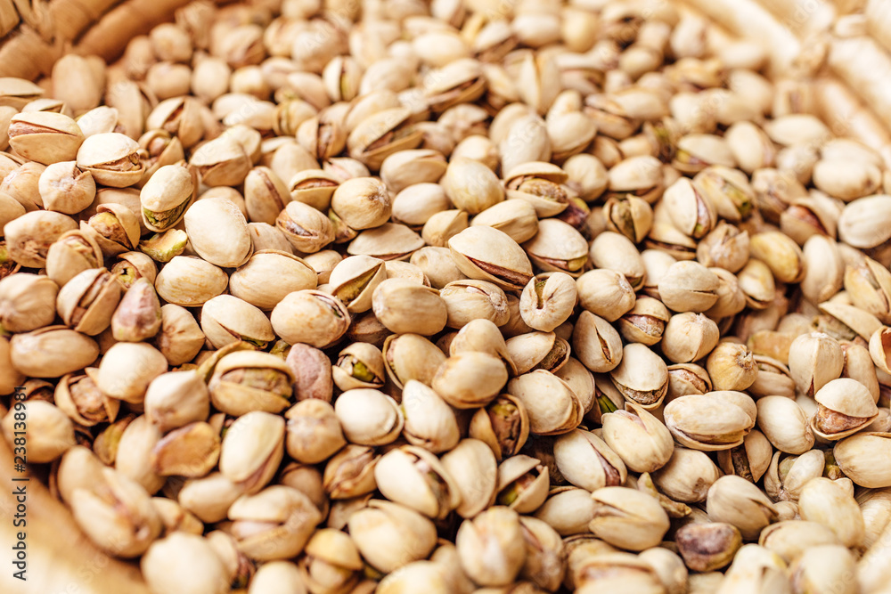 Close-up of pistachio. Salted pistachio - beer snack. Close-up of pistachio. Salted pistachio - beer snack.