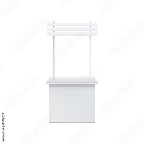 Retail Trade Stand. Illustration isolated on white background. Graphic concept for your design
