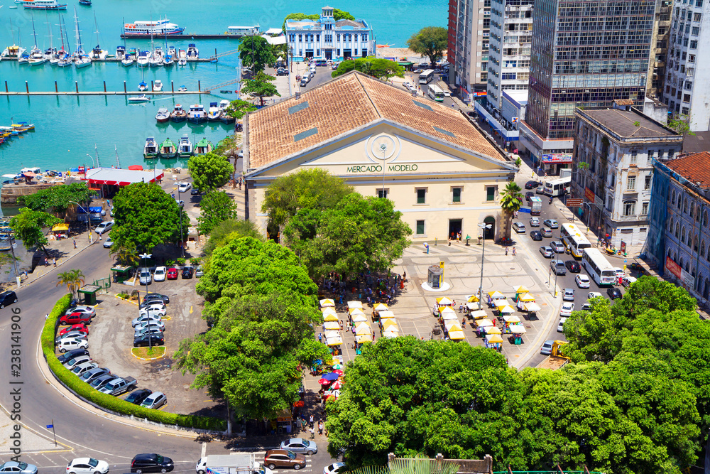 Fototapeta premium Salvador, Brazil, Mercado Modelo, Mercado Modelo in Salvador is not just a tourist attraction, it is also a national pride, which is protected by various world funds and organizations.