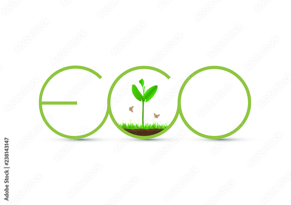 Green Eco sprout icon vector illustration Green Eco sprout icon vector illustration